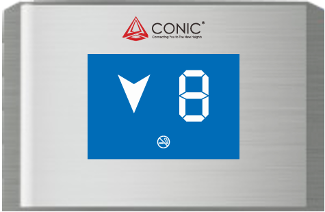 6.4-inch blue and white LCD display