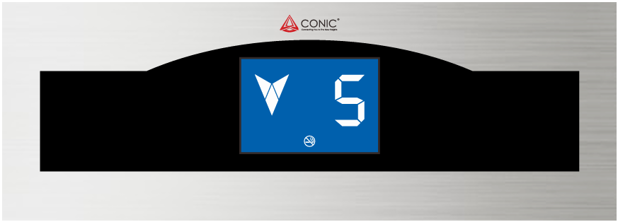 6.4-inch blue and white LCD display