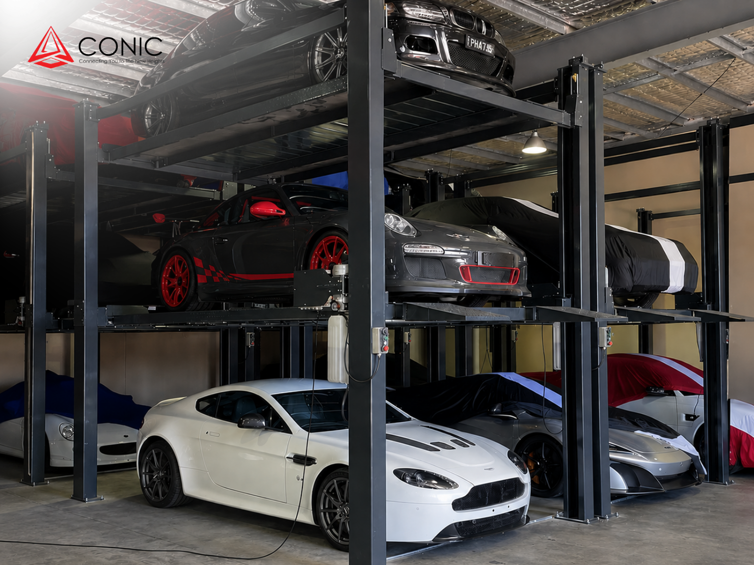 Compact Triple Stacker Parking Lift